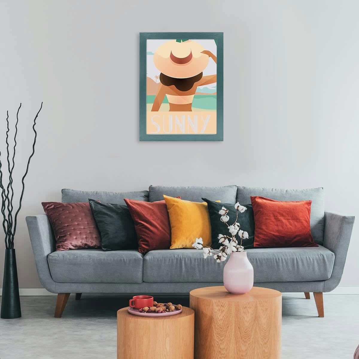 TUTTI FRUTTI - Cadre photo Tutti Frutti menthol 30x40 cm bois reconstitué fsc