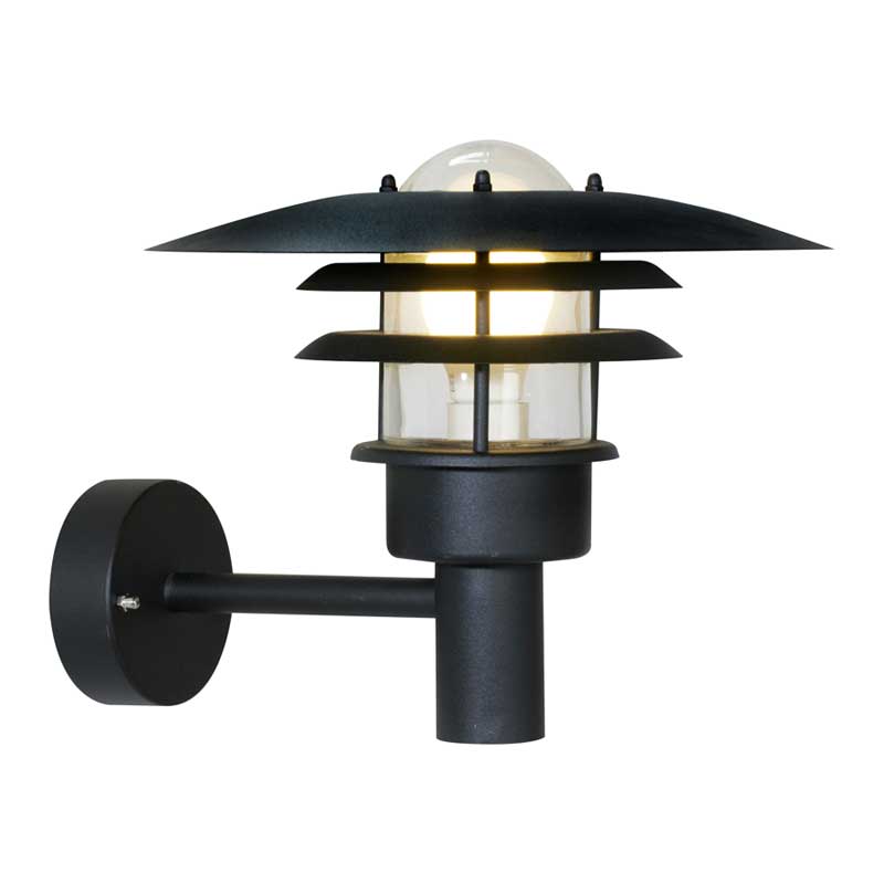 Nordlux Lønstrup Wandlamp Buiten -Ø32cm - E27 - IP44 - Zwart