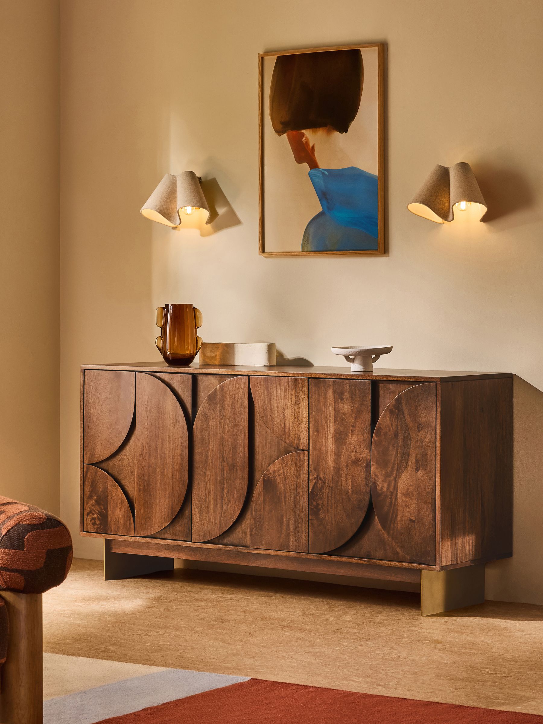 Keala Large Sideboard in Dark Mango Wood