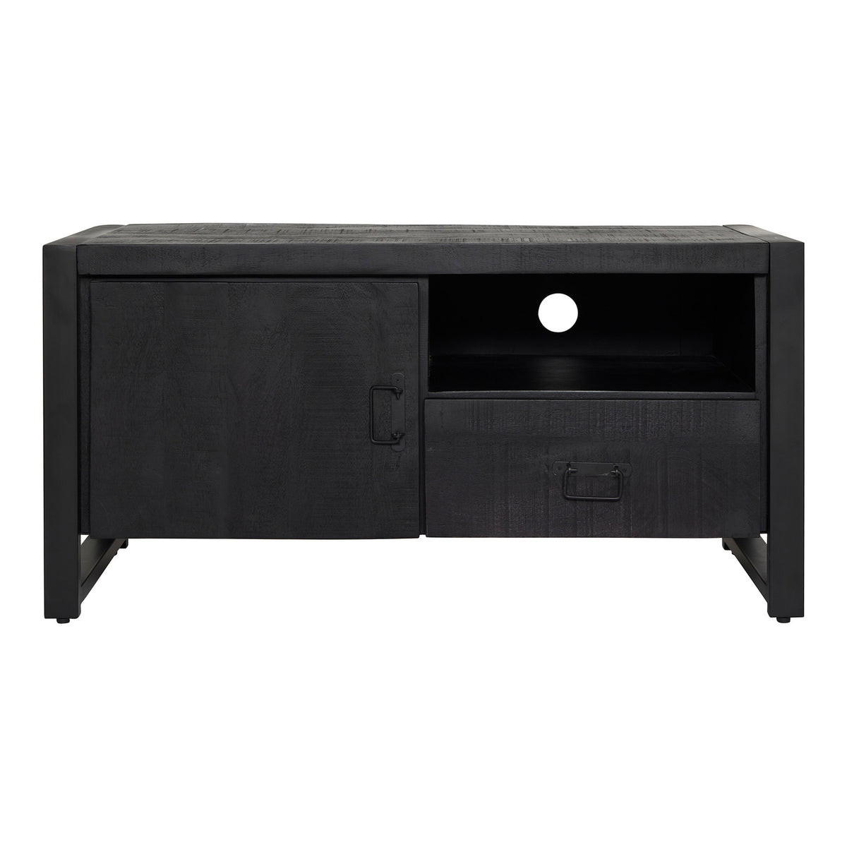 StarFurn Tv-meubel Boaz - Rechthoek Zwart Hout - 110x45x55cm