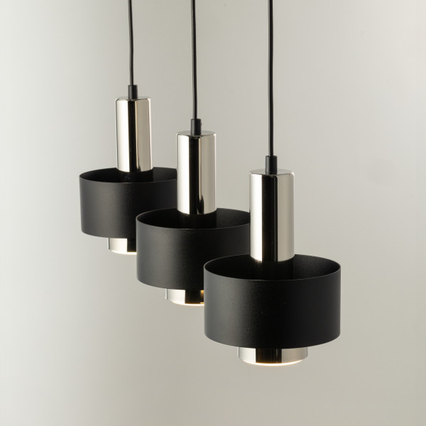Lampa wisząca czarno-srebrna RIF LUX 3xGX53x12W Sigma Lighting