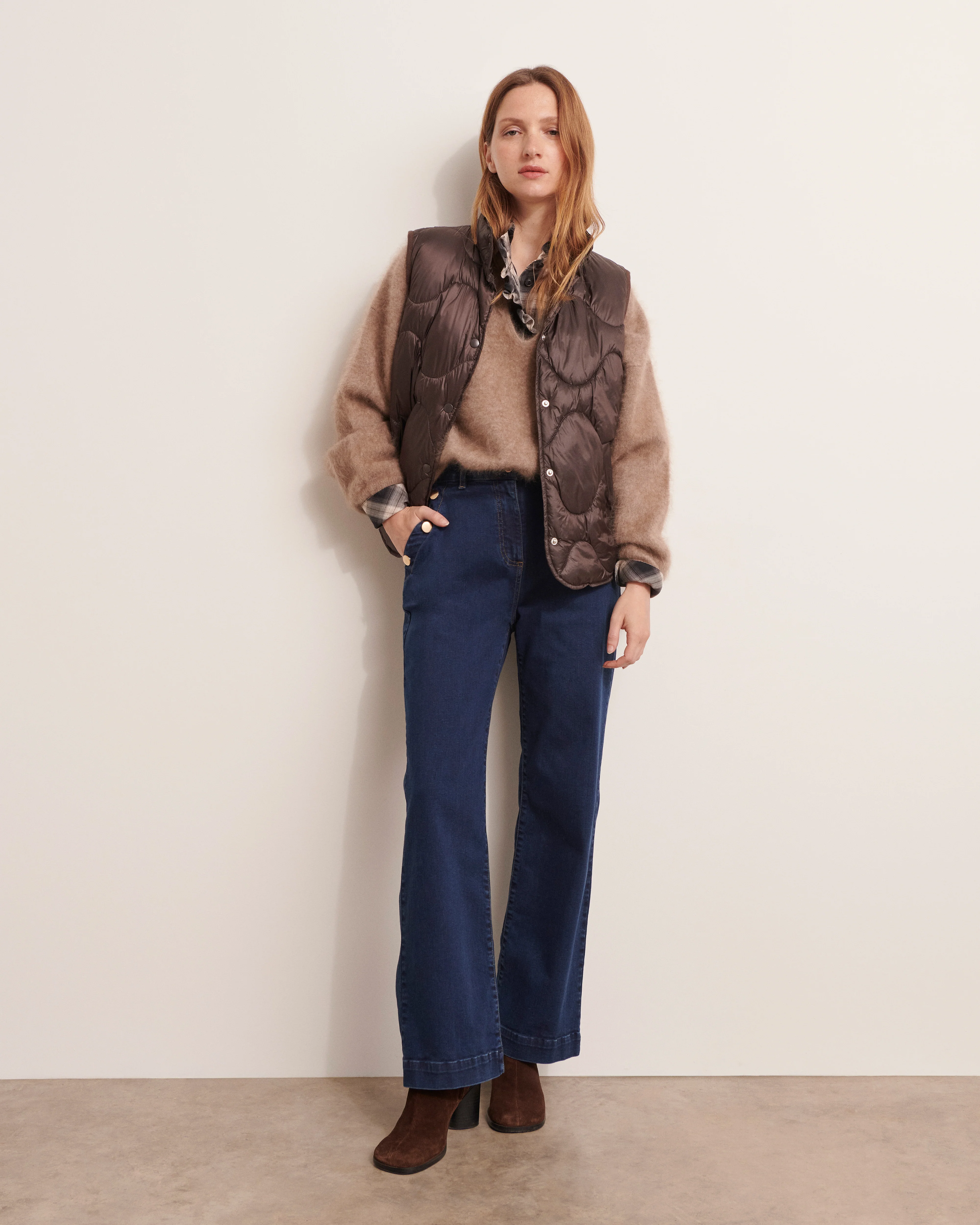 Jeans flare effet pont PALIA/12210/317
