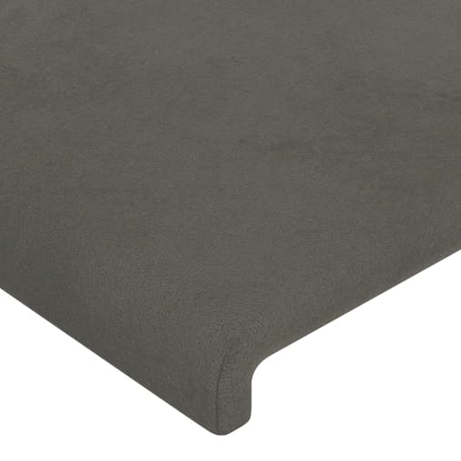 NNEVL LED Headboard Dark Grey 144x5x78/88 cm Velvet