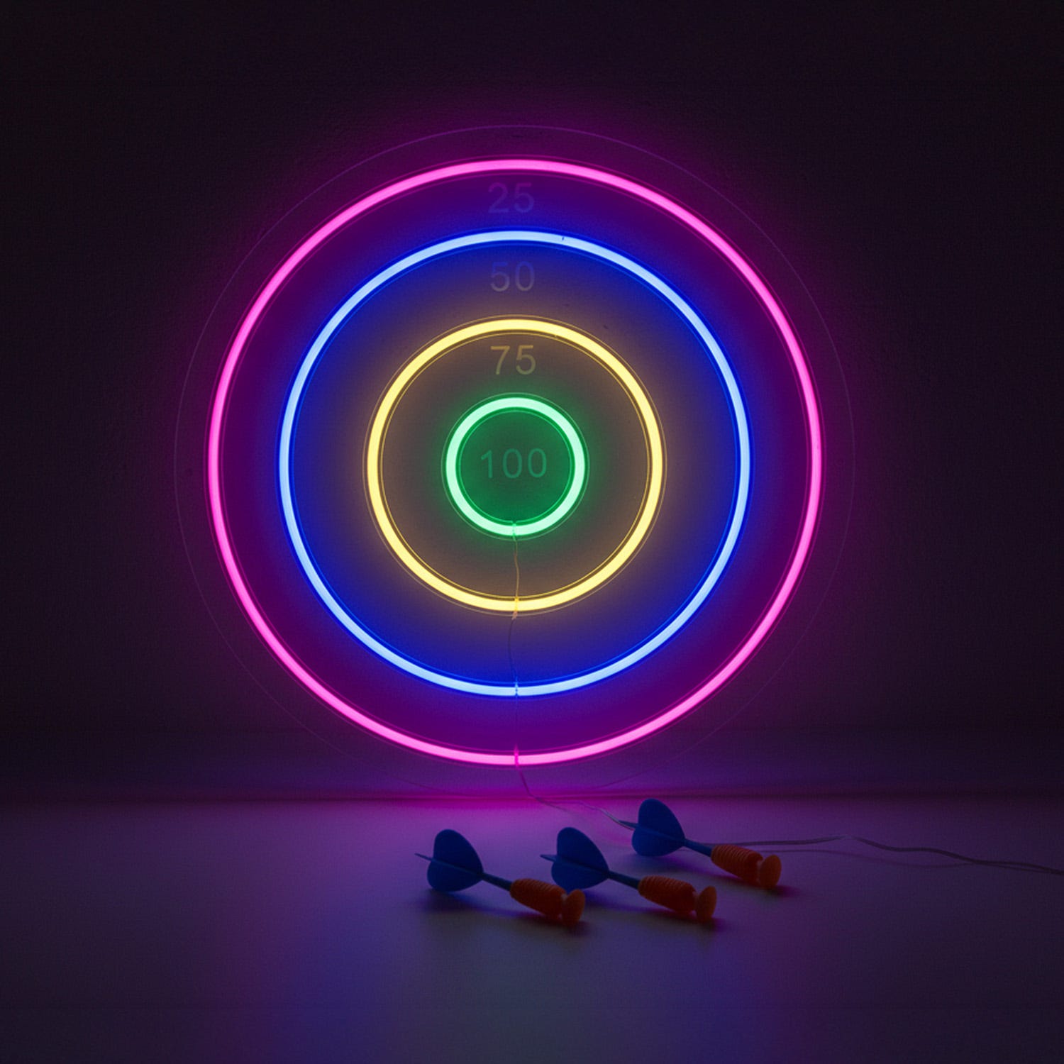Gioco freccette neon 46 cm