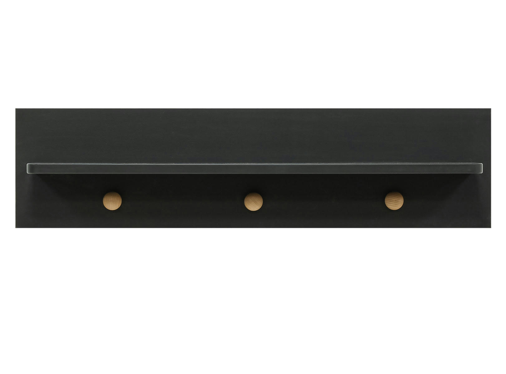 NORA - Étagère en MDF et hêtre noir mat