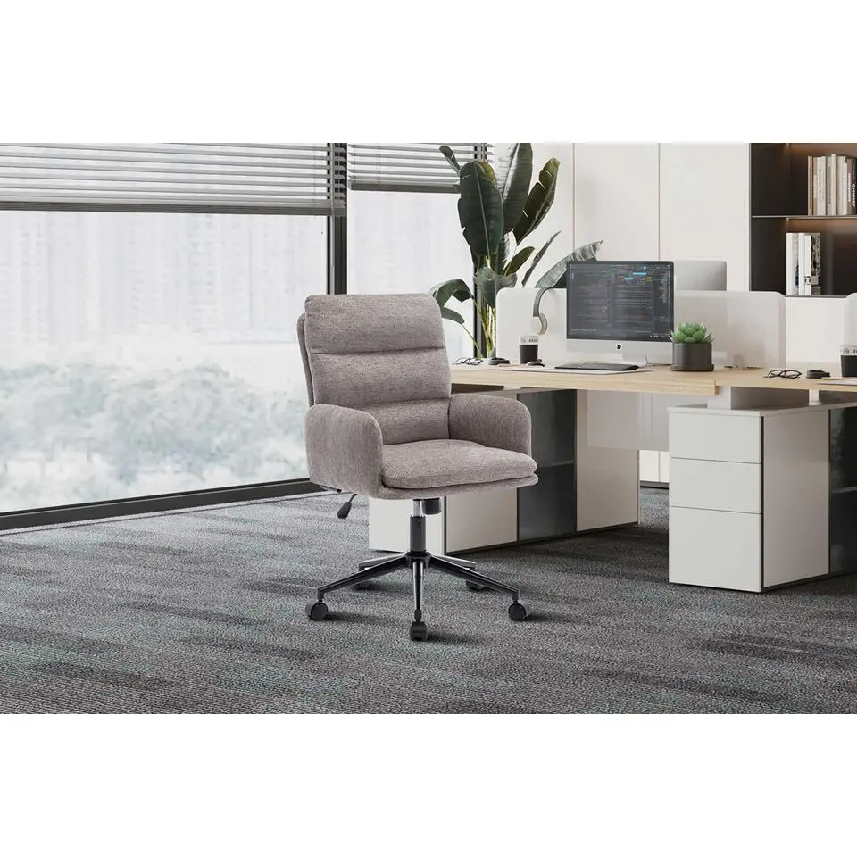 Bureaustoel Aim&eacute; - 64x68x88cm - verstelbaar - grijs