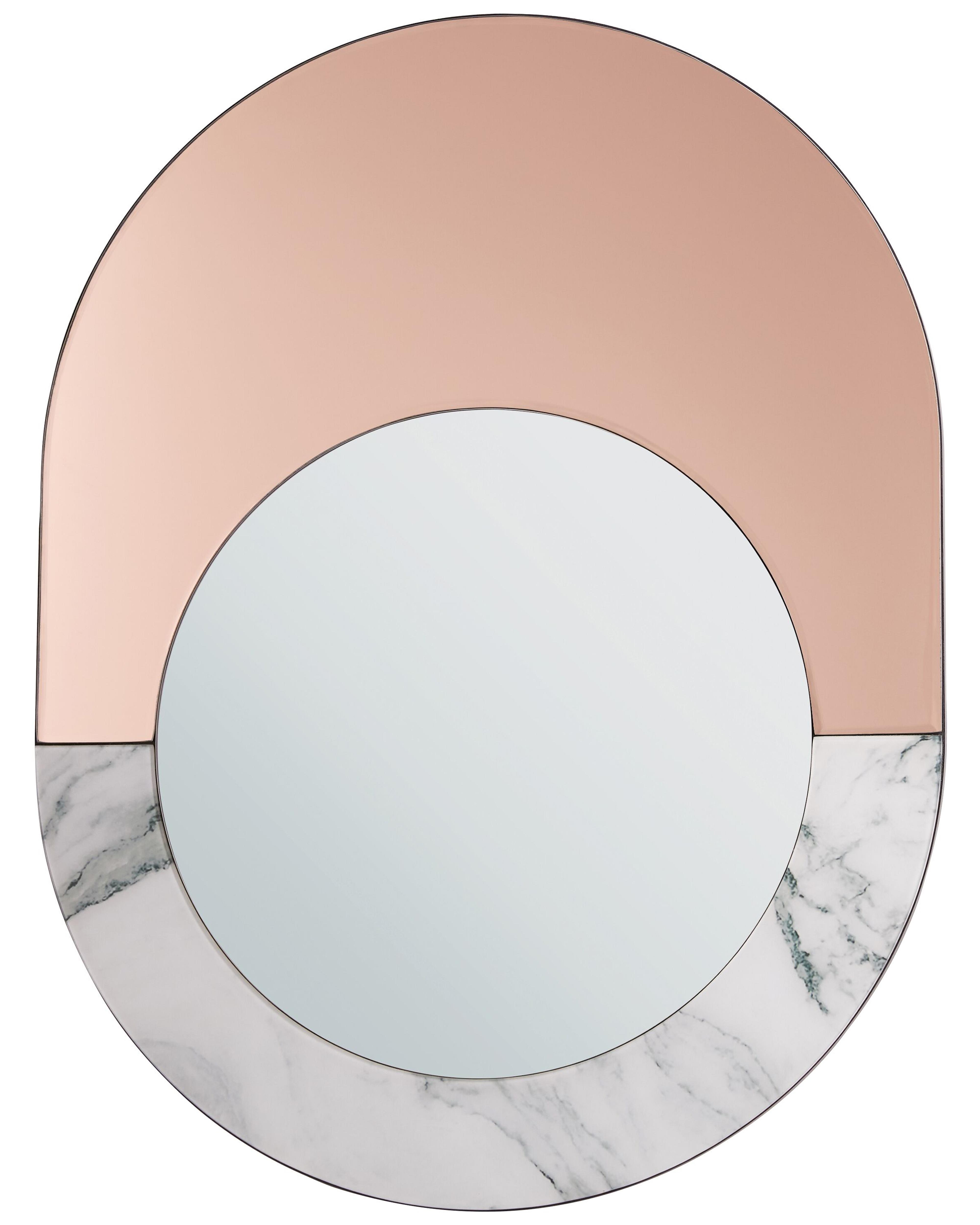 Wall Mirror RETY 50 cm 65 cm Stone Rose Gold