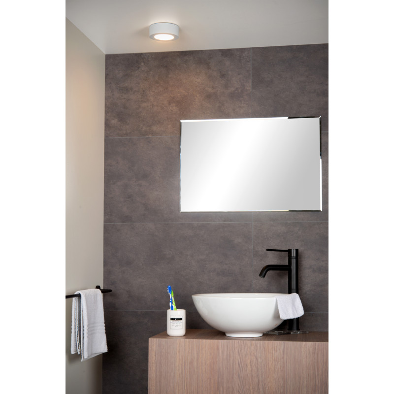 Plafonnier LED pour salle de bain Brice rond blanc 471 lm 8 W LUCIDE