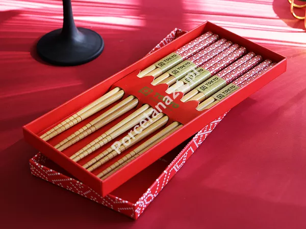 Zestaw pałeczek do sushi ( 5 el.) Tokyo Design Studio - Red Multi Pattern 21310