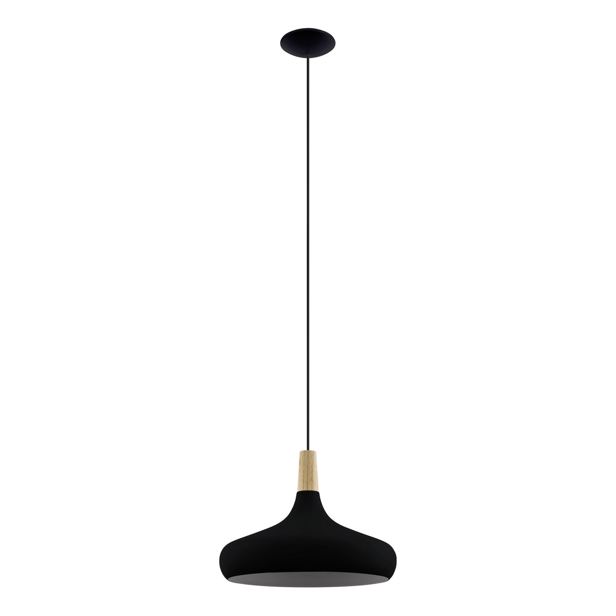 EGLO hanglamp Sabinar - e27 - ø 40 cm - zwart/bruin