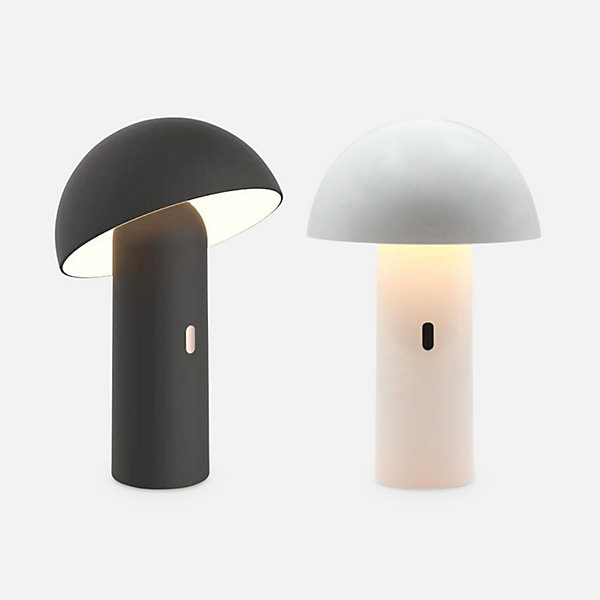 Lampe à poser sans fil nomade à tête orientable noire H 28cm. intérieur / extérieur