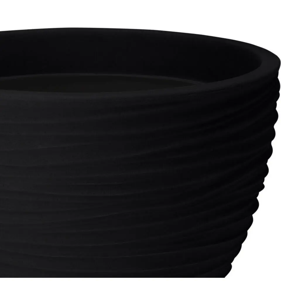Pro Garden plantenpot - Tuin - kunststof - antraciet - D40 x H31 cm