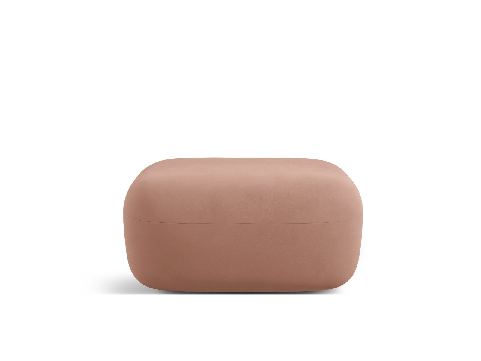 Micadoni Poef Jenny flueel terracotta - 88x90x40cm