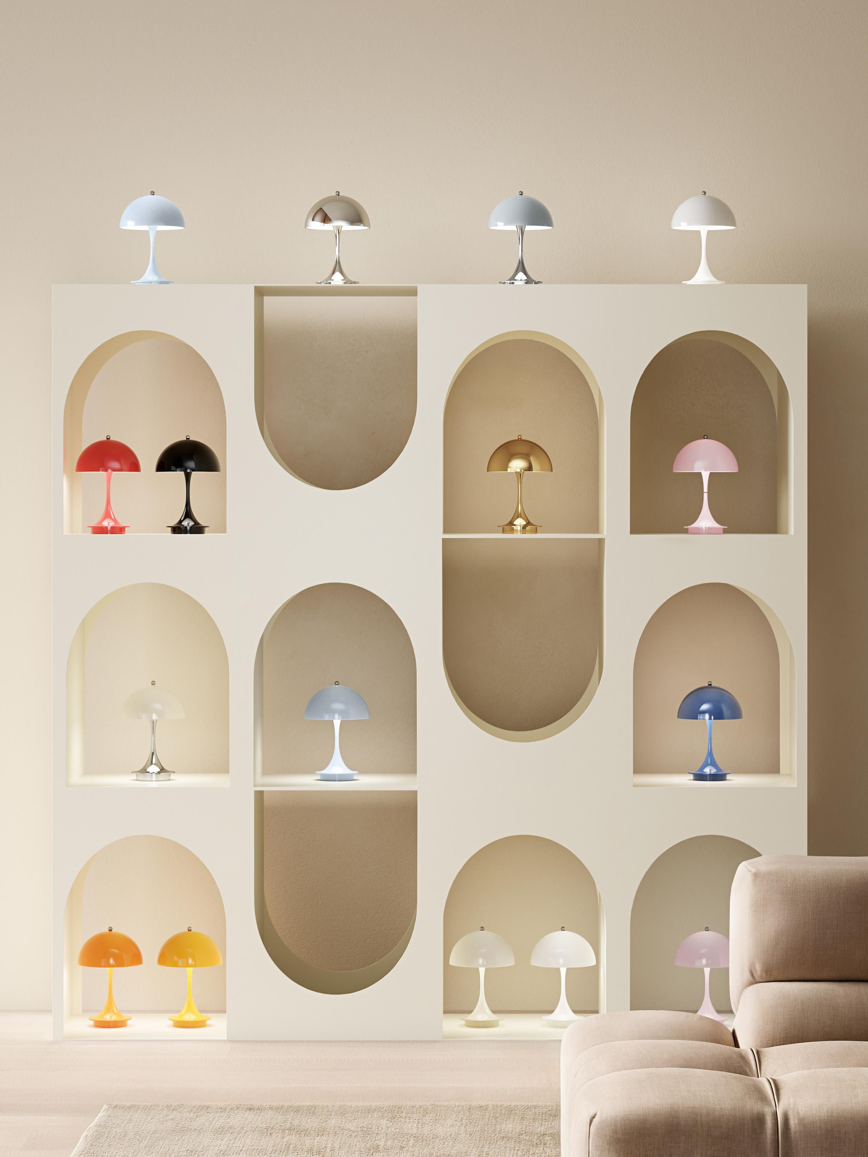 Kleine mobile LED-Tischlampe Panthella 160, dimmbar, Design Verner Panton