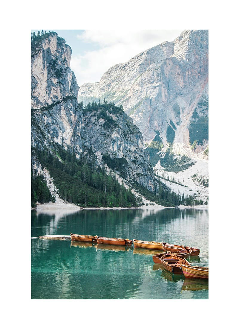 - Tableau sur toile Scandinave barques 50x70