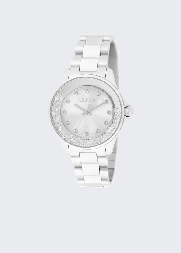 Orologio in acciaio con brill