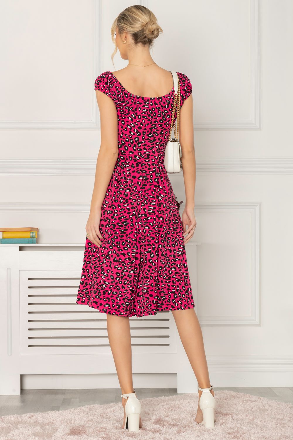 Jolie Moi Lindsey Bow Front Midi Dress