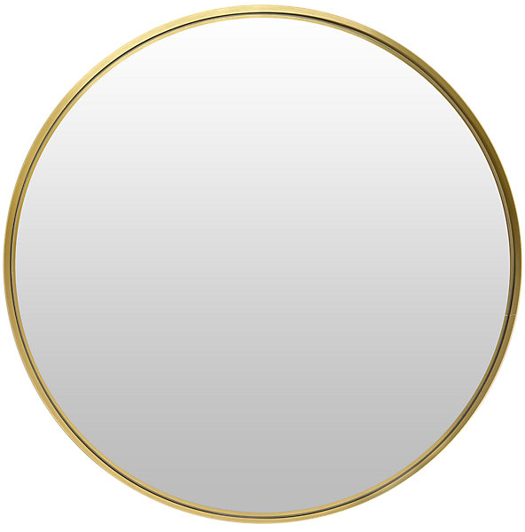 Miroir mural rond en aluminium doré Ø.60 cm Ornami Mathis