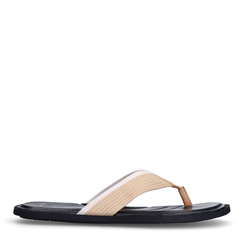 Manfield Beige canvas slipper