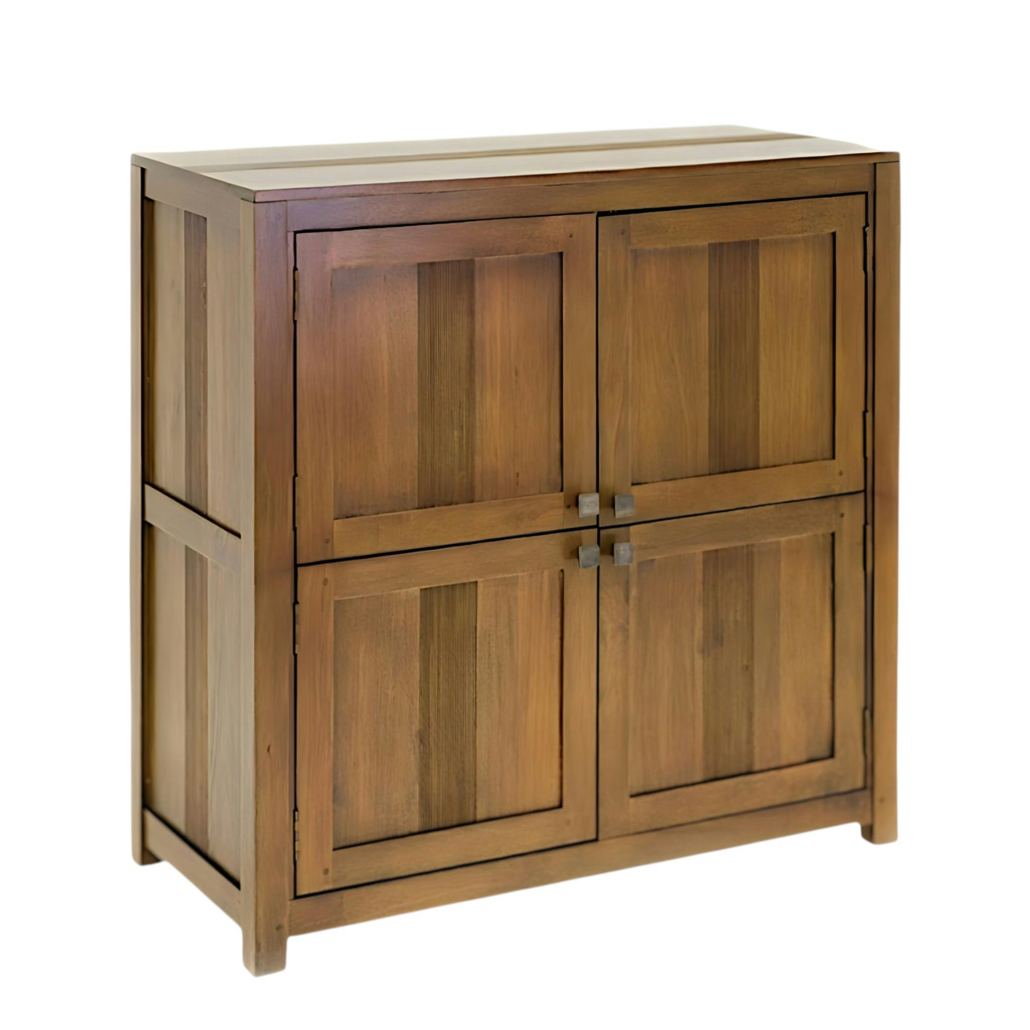 Buffet 4 portes hévéa massif exotique 97x100cm GALA