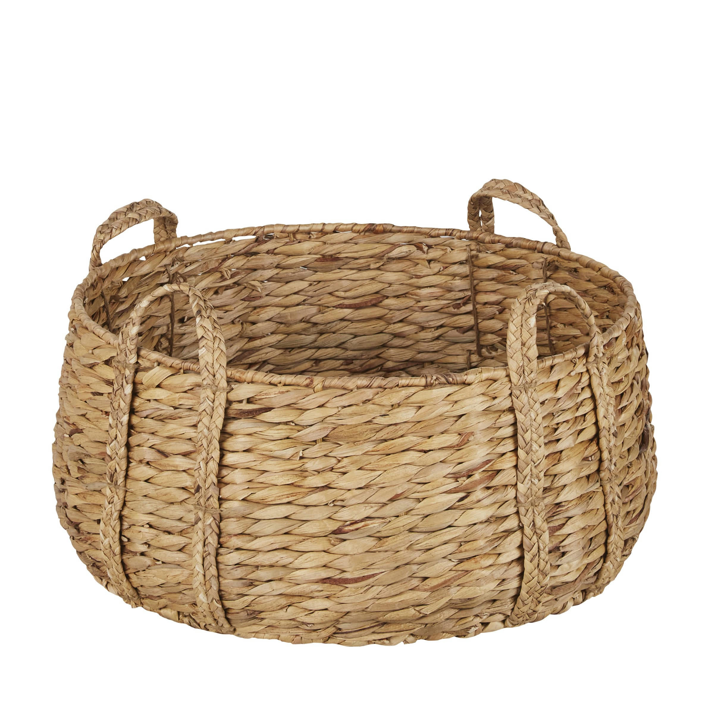 ISMAEL - Panier de rangement à anses en jacinthe d