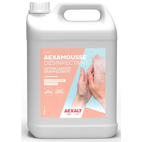 Lotion lavante Aexamousse désinfectante bidon de 5L - AEXALT - AX651