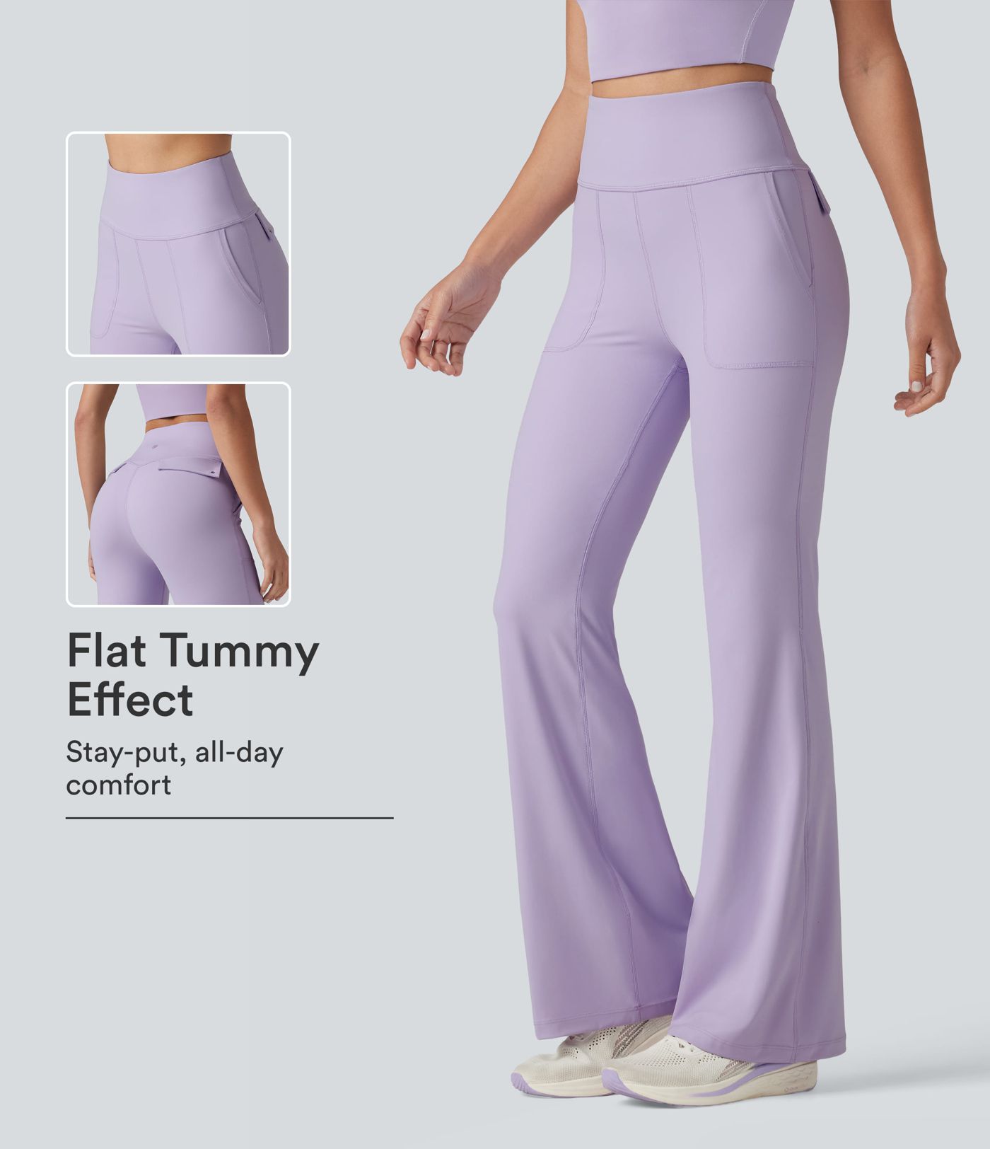 Halara UltraSculpt™ Legging évasé décontracté taille haute ventre plat avec poches