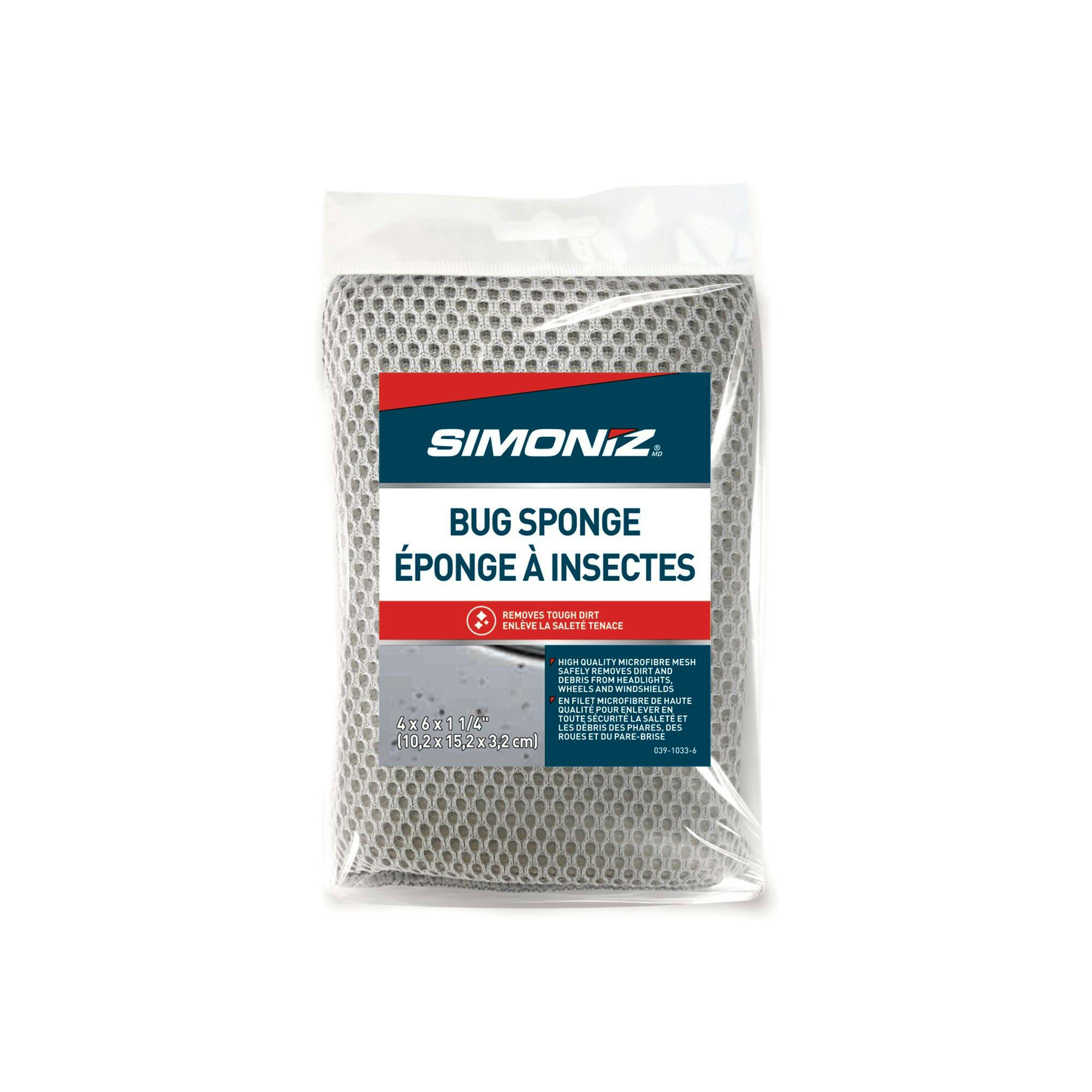 SIMONIZ Microfibre Bug & Tar Sponge, Grey, 1-pc