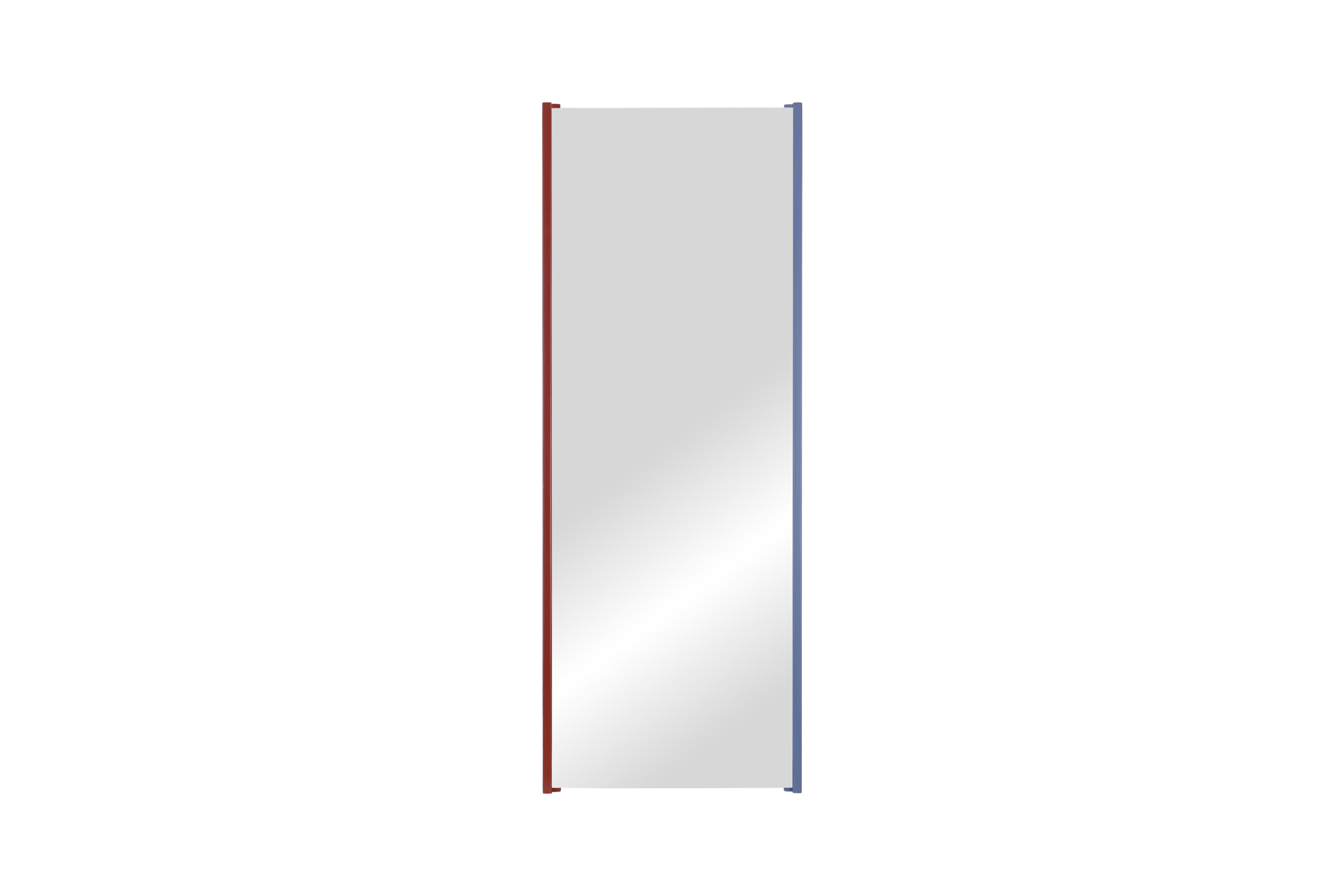 noo.ma Lun full-length wandspiegel 160 x 60 cm - houten frame, Auburn Red & Frosty Blue