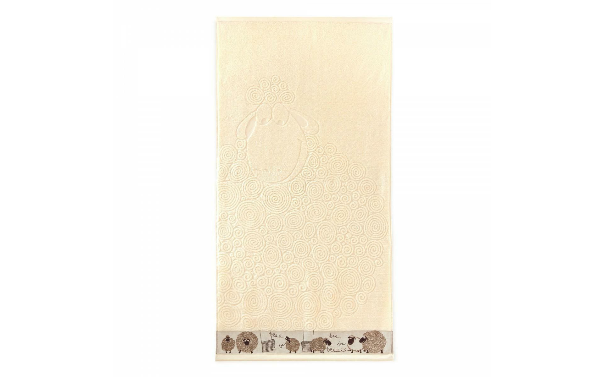 Ręcznik 50x70 The Sheeps Owce kremowy 400 g/m2 frotte Zwoltex