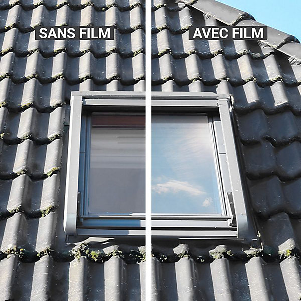 DIMEXACT - Film anti chaleur pour velux - Argent chromé clair- Haute durabilité - 152 cm x 2 m - en Rouleau