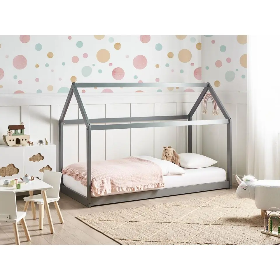 TOSSE - Kinderbed - Grijs - 90 x 200 cm - Hout