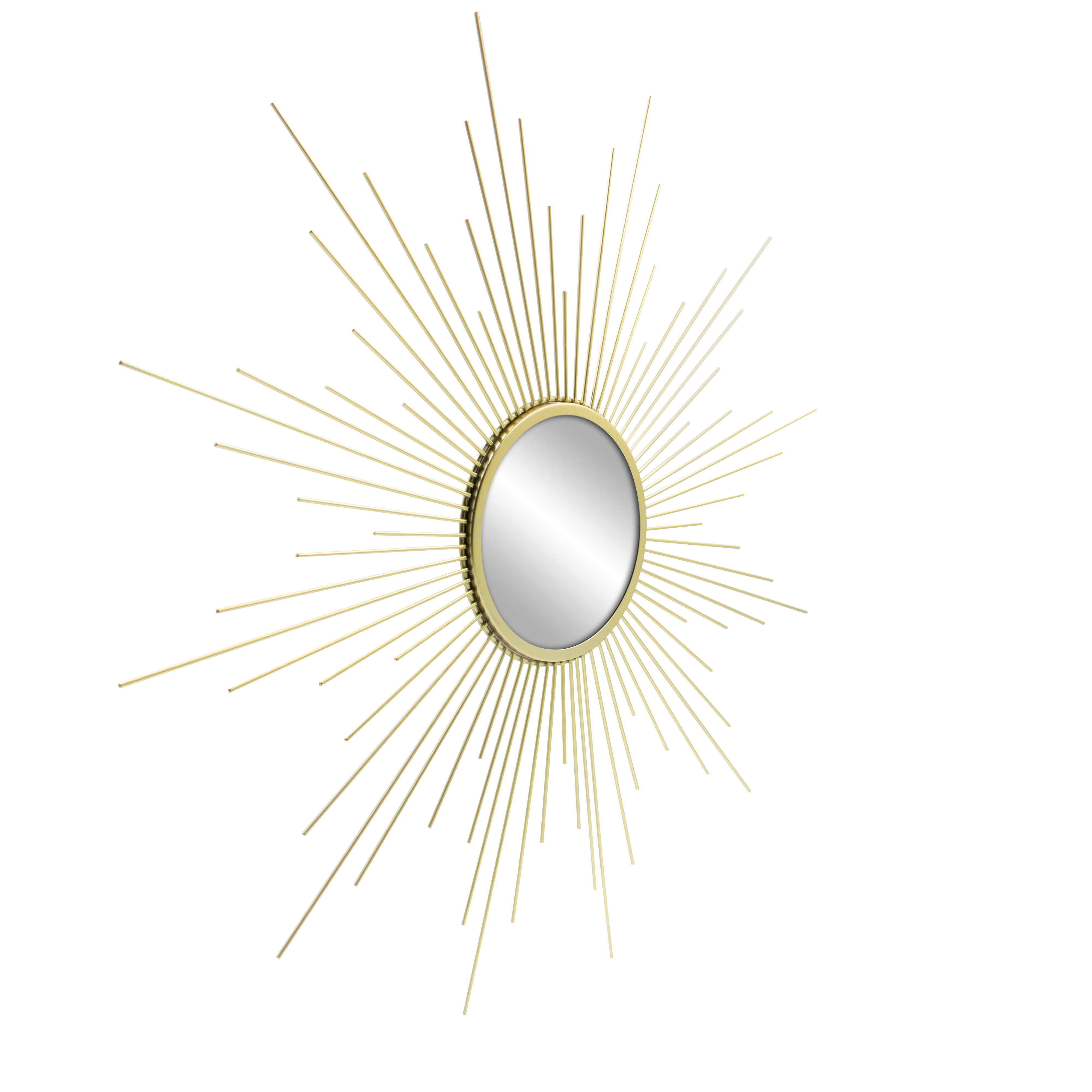 MIROIR - Miroir soleil doré 60 cm