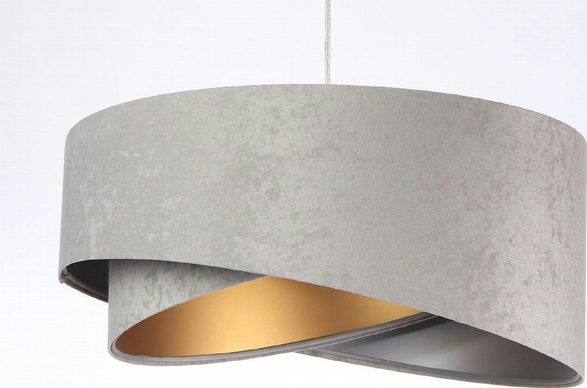 ASYMETRIC - Suspension Tissu Gris 50x50x105 cm