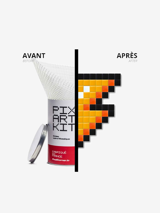 Pixel art eclair - kubbick jaune