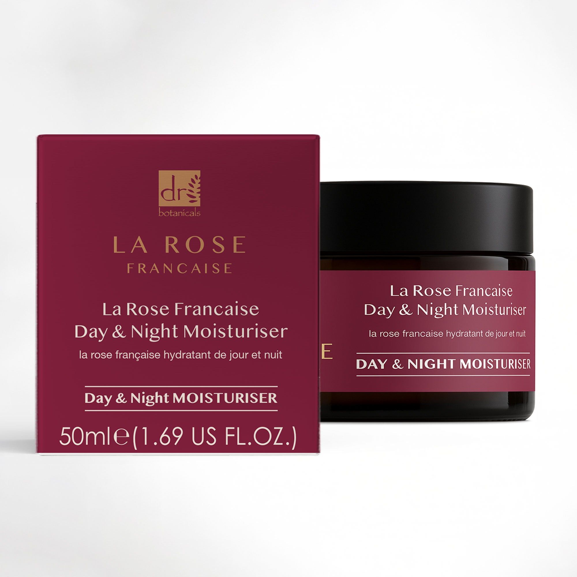 Dr. Botanicals La Rose Francaise Duo Day & Night Moisturiser 50ml x 2 Duo Set