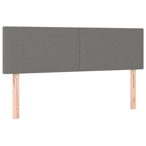 NNEVL Headboards 2 pcs Dark Grey 72x5x78/88 cm Fabric