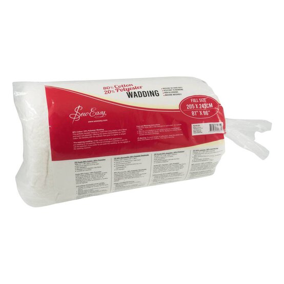 Cotton and Polyester Wadding (Full) 206cm x 244cm