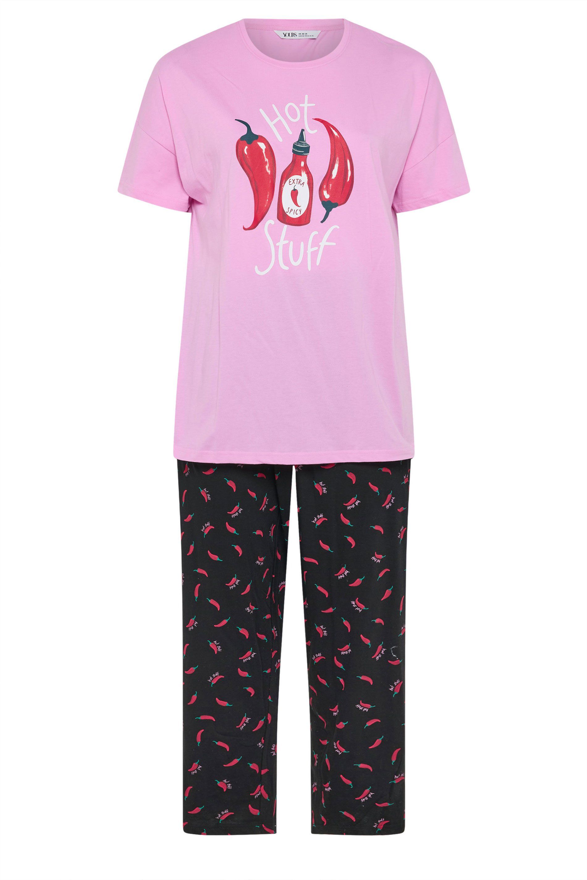 Yours Hot Stuff' Wide Leg Pyjama Set