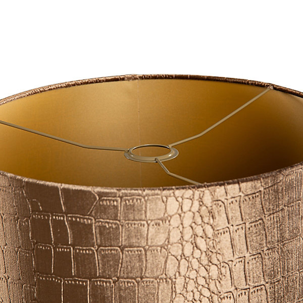 Abat-jour en velours, design crocodile, intérieur doré 40/40/40