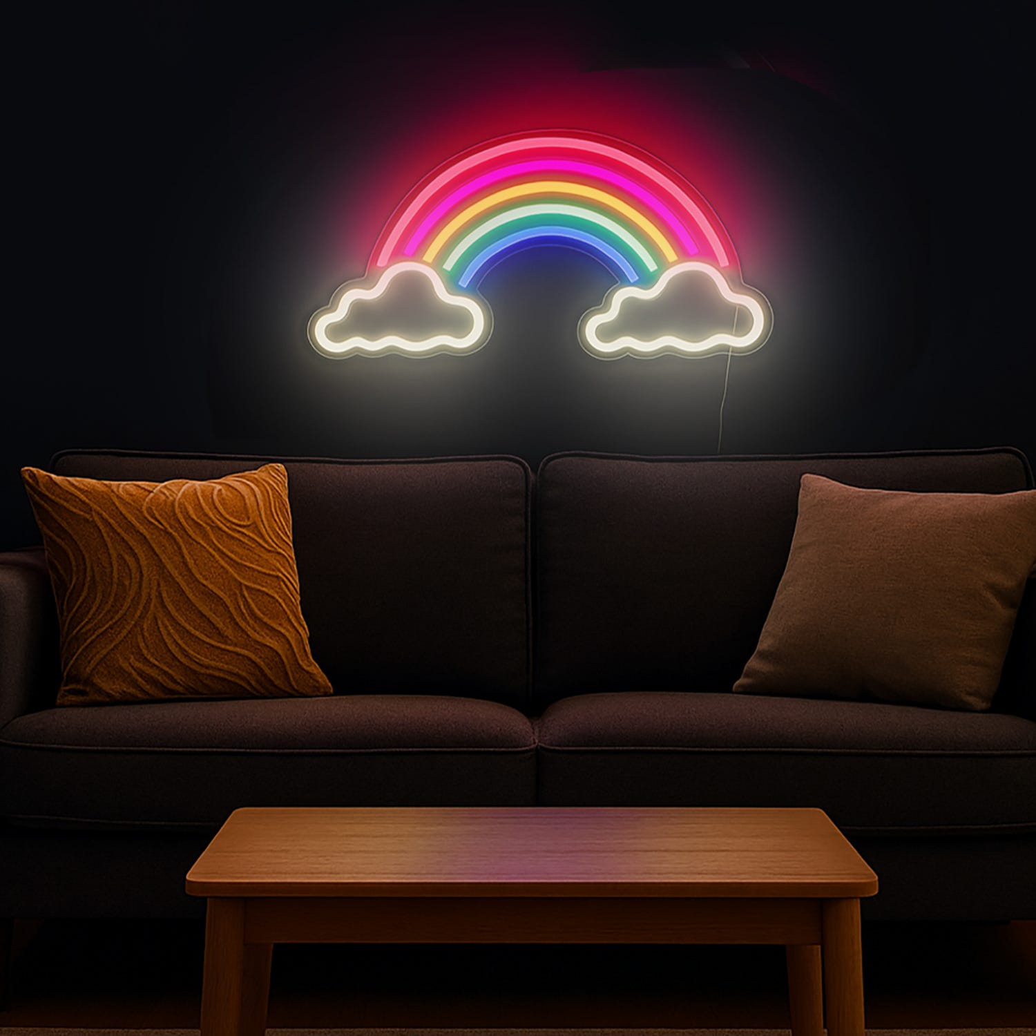 Insegna neon Arcobaleno da parete usb