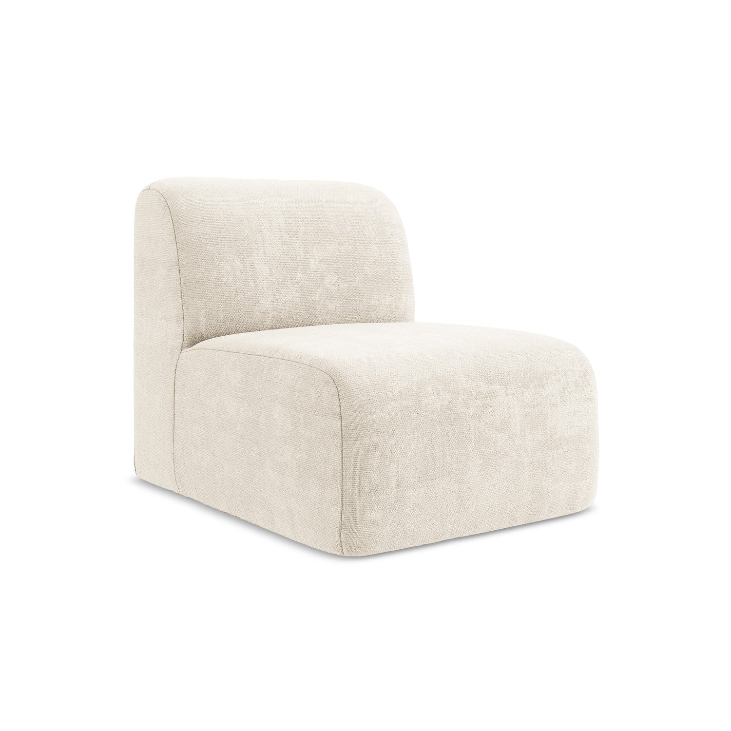 LaMiaSofa Bankmodule midden Cervo - chenille stof - lichtbeige - 70x94x75