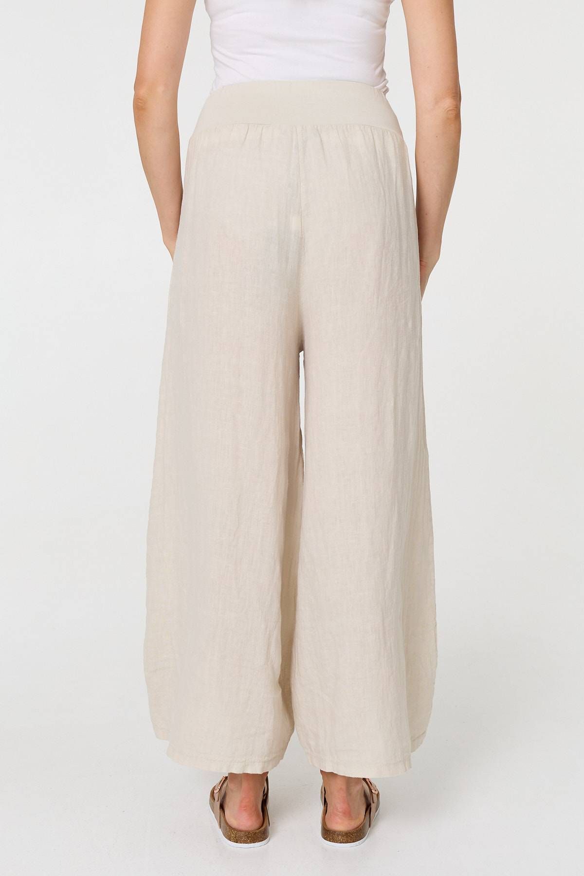 Izabel London Sequin Embellished Wide Leg Trousers