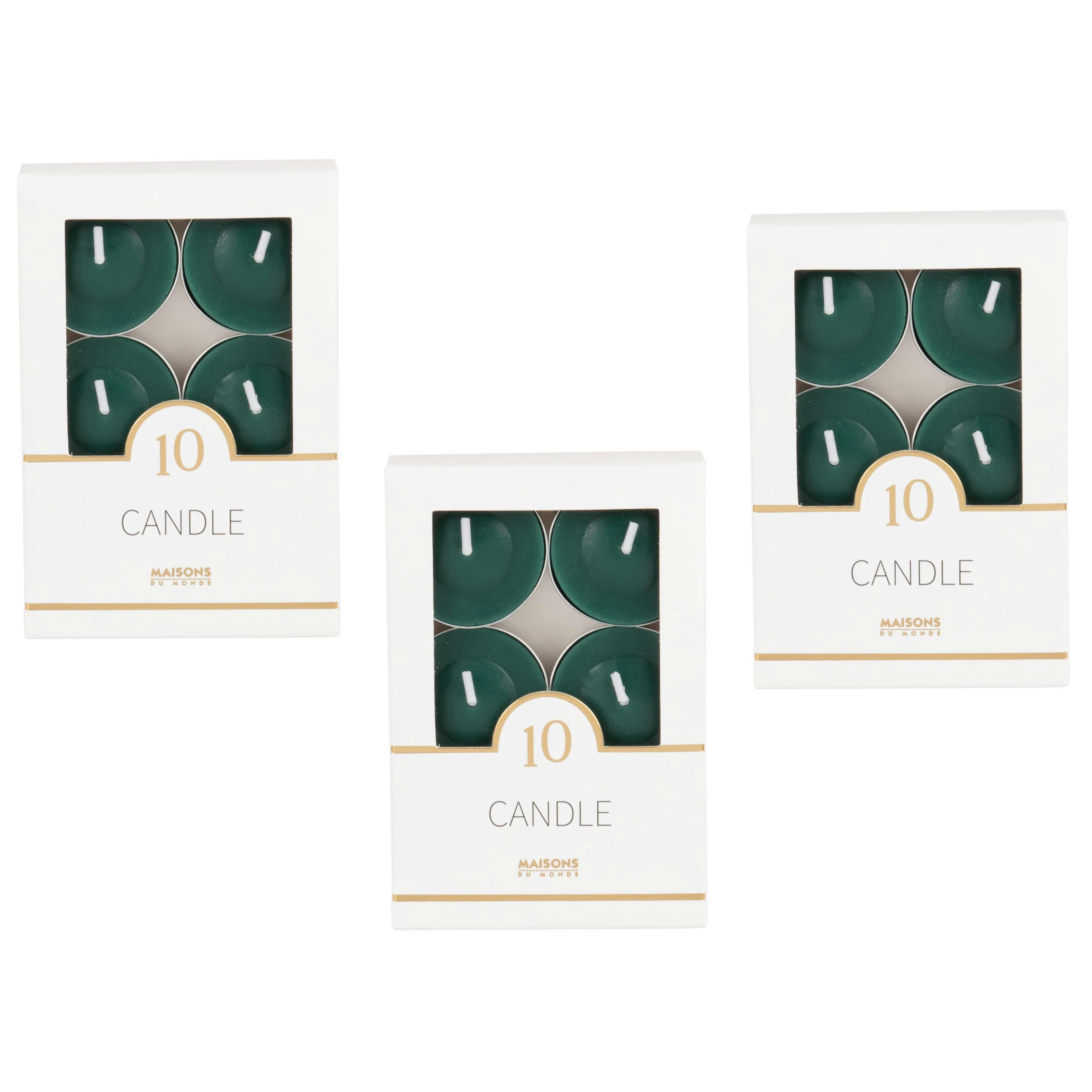 COLORAMA - Bougies chauffe-plat bleu canard (x6)