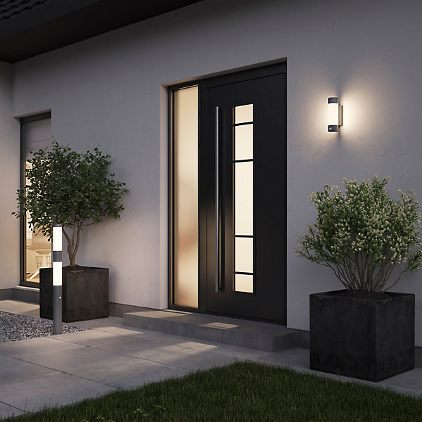 Applique murale à détection Callisto 800lm 14W IP44 GoodHome gris anthracite