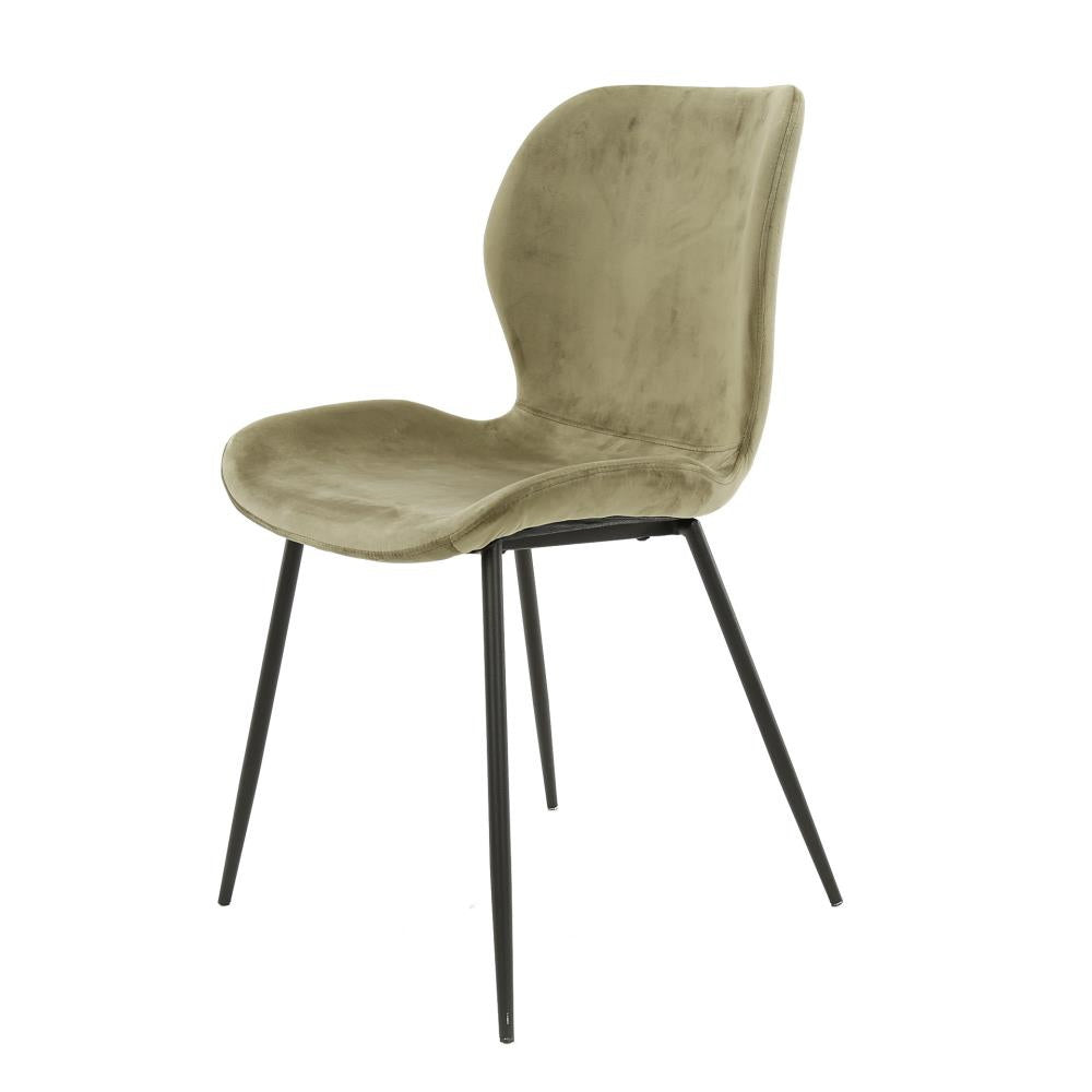 Giga Meubel Eetkamerstoel Velvet - Champagne - Set van 2
