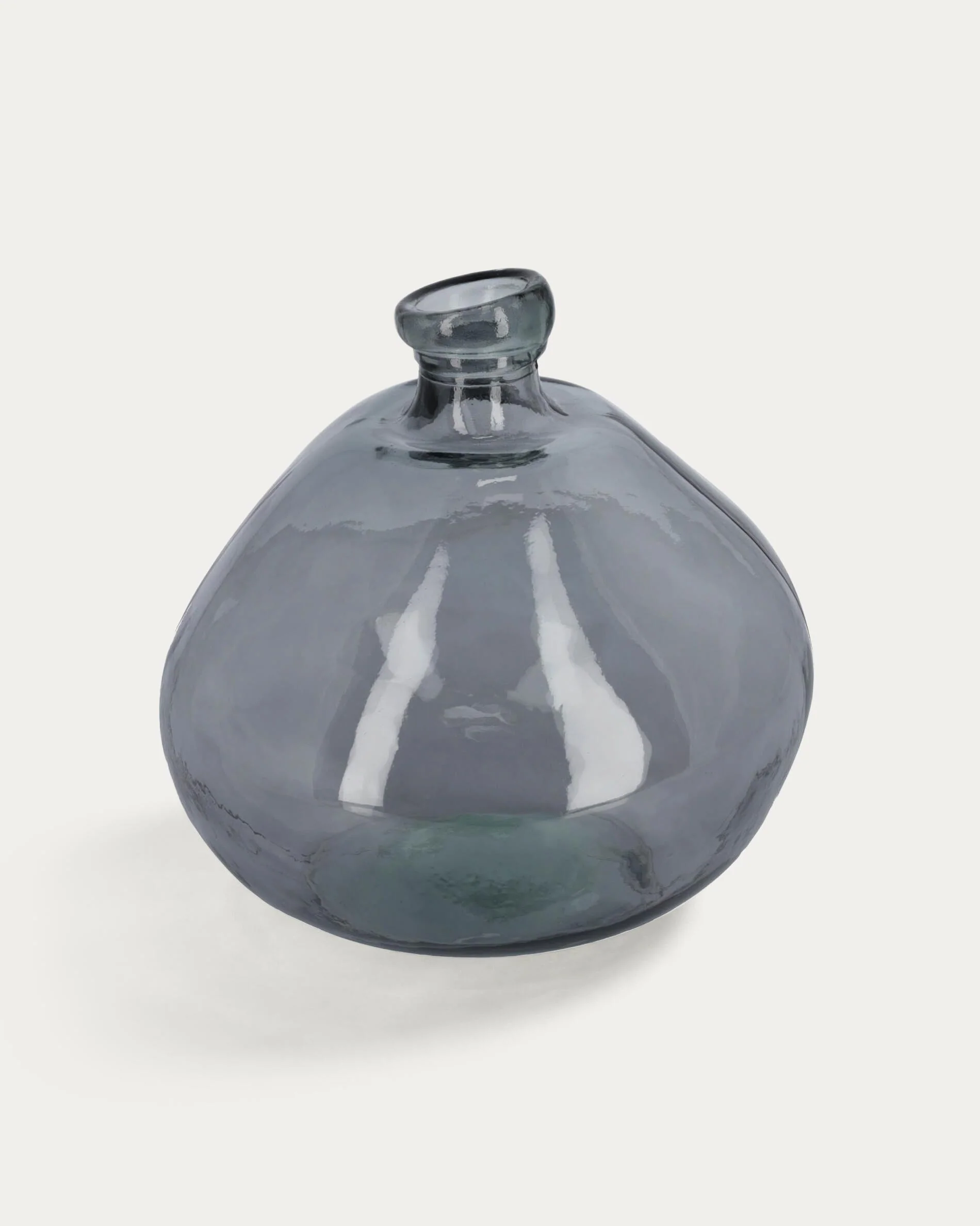 Brenna vase in 100% recycled blue glass, 33 cm