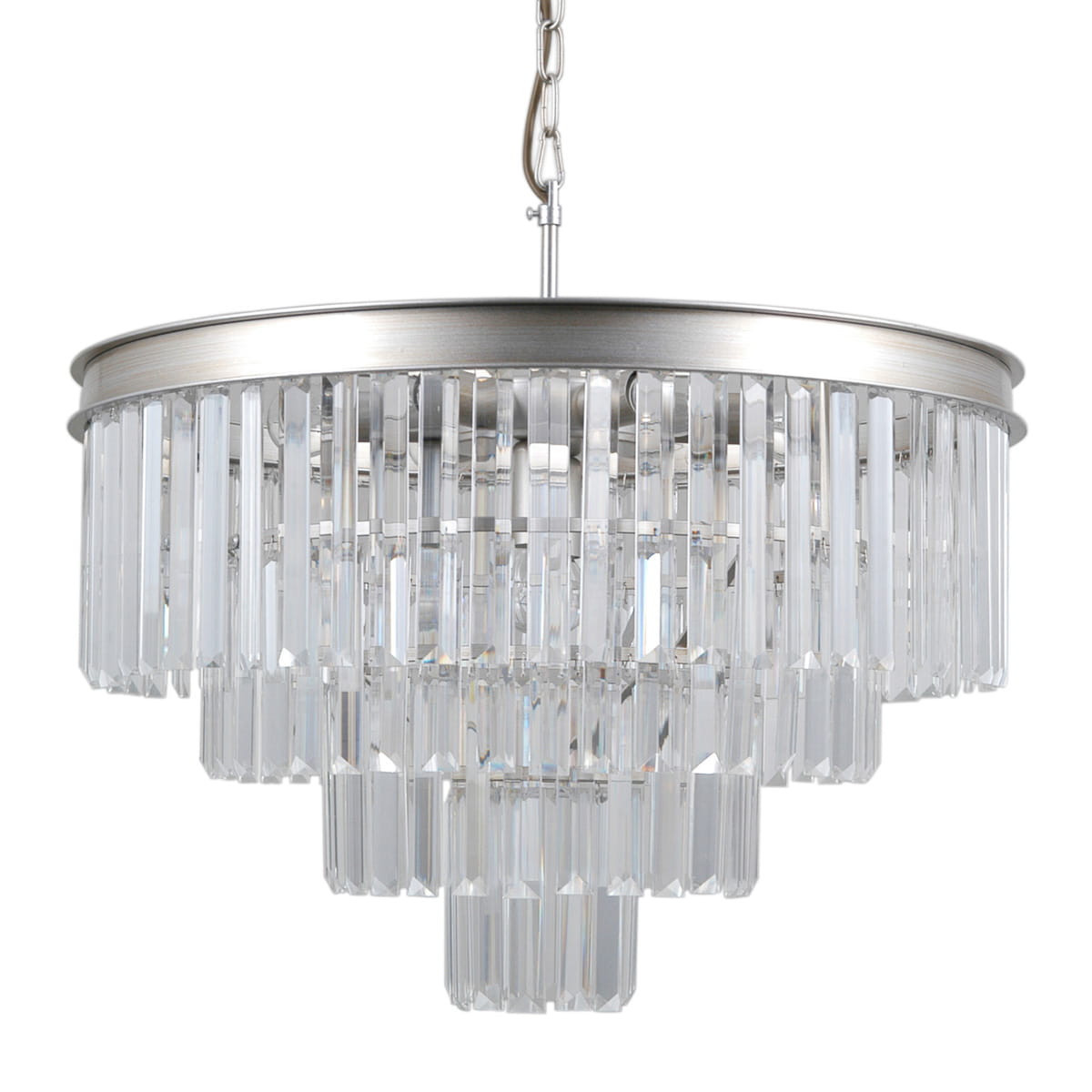 Lampa wisząca srebrna Verdes 8xE14x40W wym: 100x56x56 cm Italux