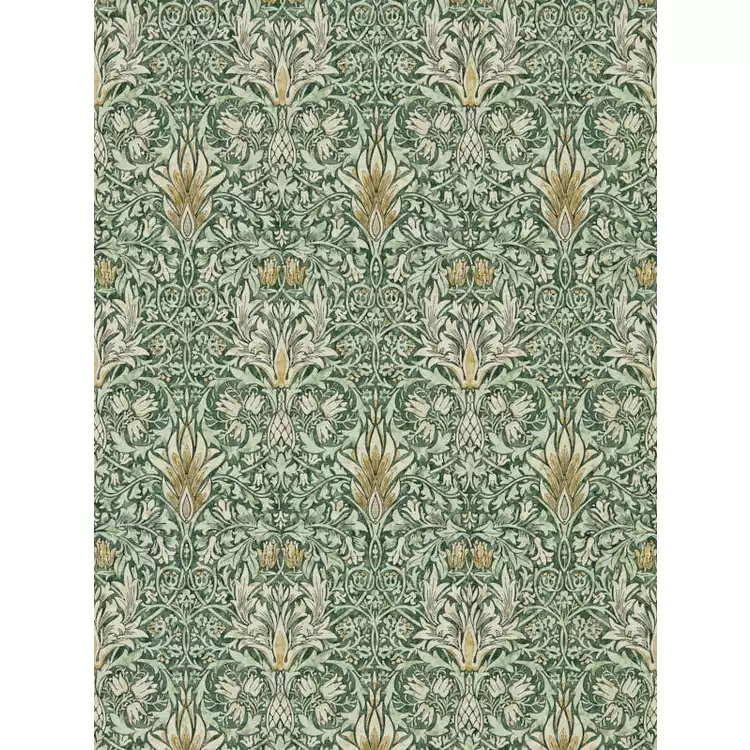 Morris & Co. Snakeshead Green Floral Wallpaper