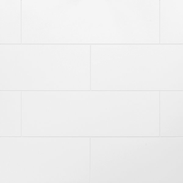 Faïence murale blanc mat L.90 x l.30 cm x ép.8,7 mm, Aragone